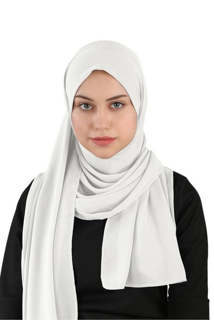 Sandy Fabric Ready Chiffon Shawl - Cream - (St120), (Id 2912005)