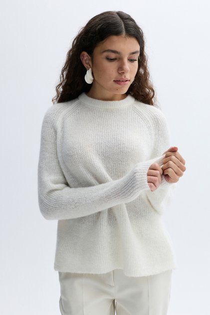 Women's Purple Loose Fit Crew Neck Sweatshirt