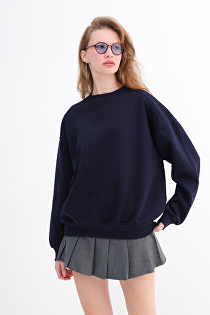 Addax Bisiklet Yaka Şardonlu Basic Sweatshirt S3408-k11 - Fiyatı