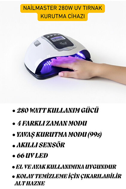 Nail Master Profesyonel Protez Tırnak Kalıcı Oje Seti 280w