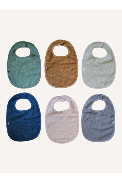 6-Piece Baby Kids Sleeveless Cotton Towel Bibs 6-24 Months / Colors Will Be Sent Mixed