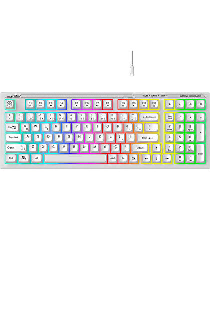 スキーボード　JOYRIDEBOARD　97cm Everest KB-98 Sessiz Rainbow Q Türkçe Klavye Membrane Oyuncu