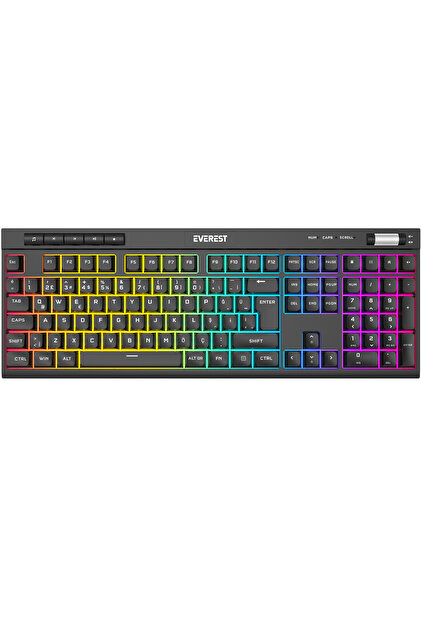 keibow様 Everest KB-68 Shin Siyah Rainbow Q Membrane Klavye Gaming Klavye