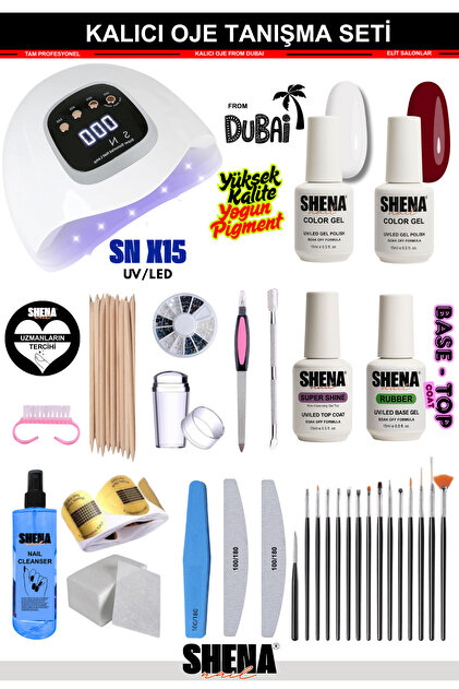 Shena Kalıcı Oje Seti Profesyonel Salon Tanışma Seti (UV LED