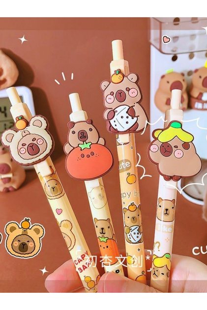 Capybara Uçlu Kalem Seti 4'lü Set