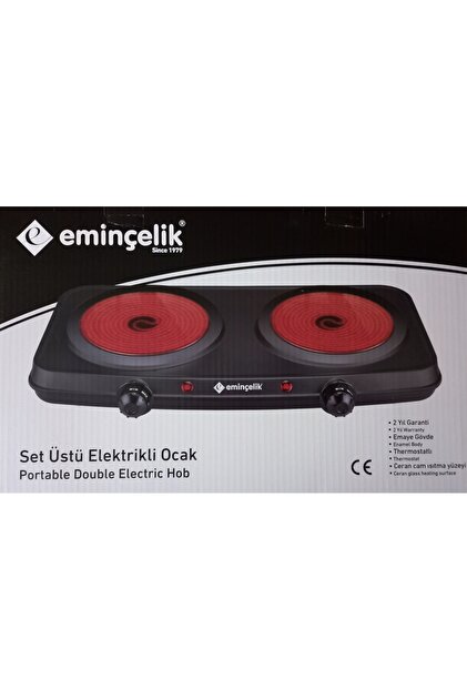 Eminçelik EC-SÜ VCB-02 Set Üstü 2 Gözlü Elektrikli Vitro Seramik