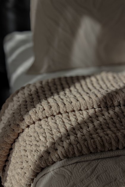 Puffy Battaniye | Triko B. | BABY BLANKET | KNITTED BLANKET / El Örgüsü B. / Vizon