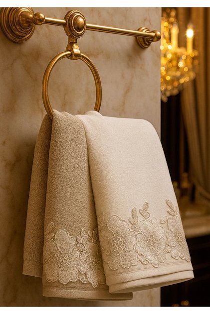 Rose Velvet 2-Piece Hand and Face Towel Set 50/90cm