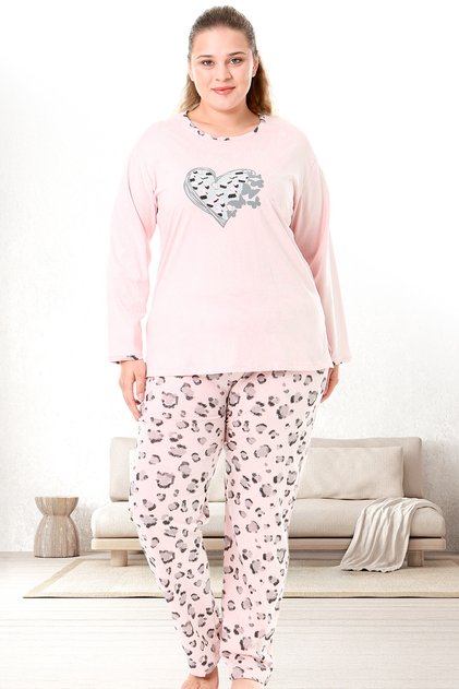 Cotton Long Sleeve Plus Size Pajama Set