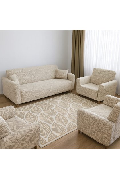 Sofa Cover Set 4 Pieces 3 3 1 1 Jacquard Stretchable Elastic Stain Resistant Washable Sofa Bed Cover
