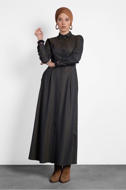 Button Buttoned Bird Dress 40214