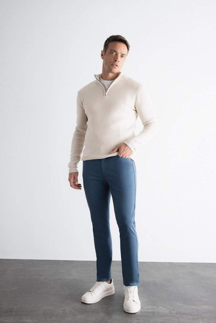 Chino Canvas Pants Slim Fit Slim Fit Cotton Stretchy Narrow Leg C9441Ax24Au