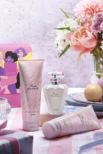 Avon Rare Pearls Kadın Parfüm Losyon Ve Duş Jeli Hediye Seti