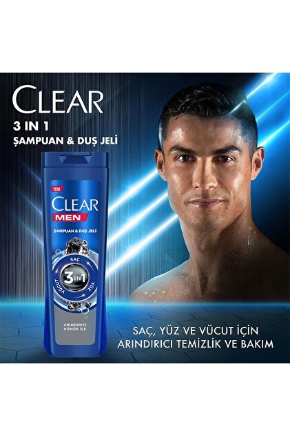 proactiv. CLEAR ZONE BODY WASH 3本セット Clear Men 3 in 1 Şampuan & Duş Jeli Arındırıcı Kömür Saç Yüz Vücut