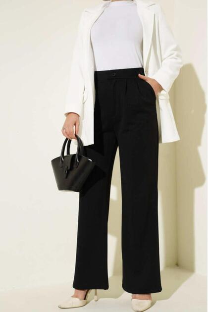 Women's Imported Crepe Fabric Pleated Flexible P Palazzo Pants – Stylish and Comfortable Cut |   Black & Brown |   S-Xl
