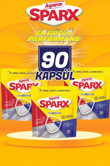 Sparx Bulaşık Makinesi Deterjanı 30LU 3 ADET