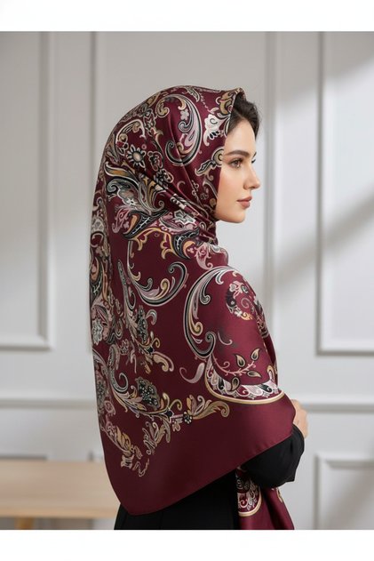 Elegant Ottoman Motif Floral Patterned Shawl