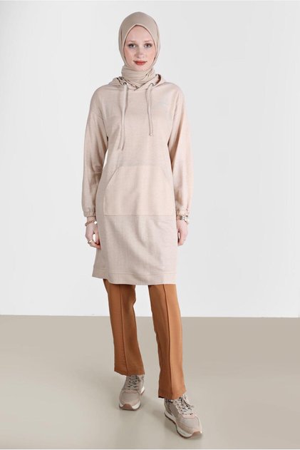 K Hooded Tunic with Pockets 42557