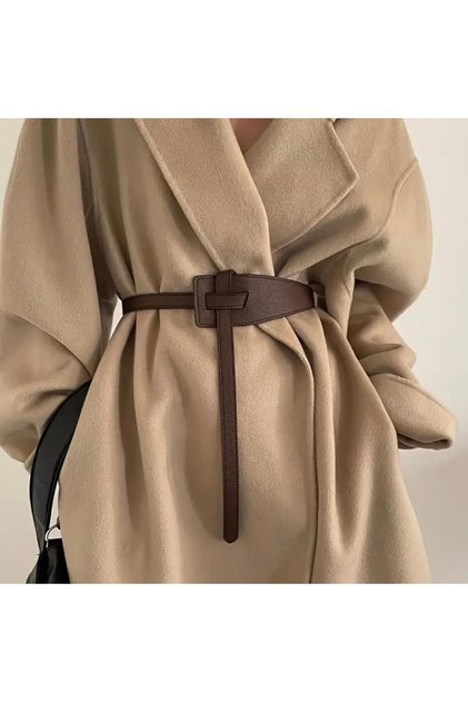 Leather Snap Fastener Women's Belt I Dress Belt Shirt Belt Coat Belt