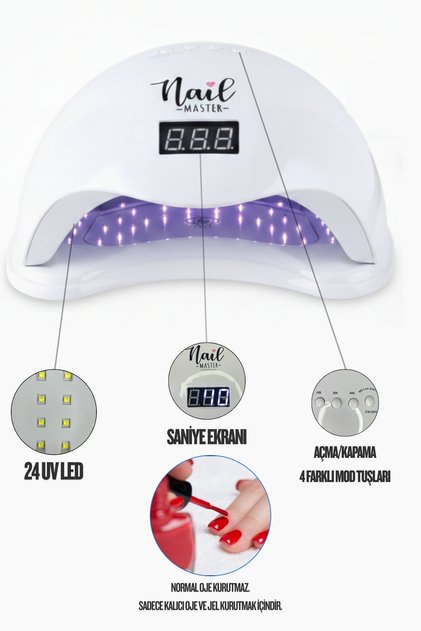 Kalıcı Oje Ve Protez Tırnak Jel Kurutucu Led Lamba 48w (NORMAL OJE KURUTMAZ)