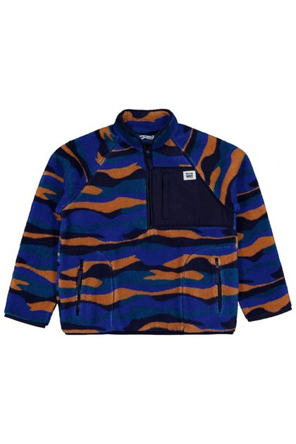 Civil Boy's Mixed Wave Pattern Sweatshirt | Velsoft Long Sleeve | School Nursery and Daily Use - Blue