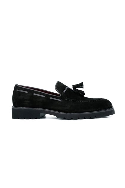 Genuine Suede Leather Eva Sole Loafer Model Men's Shoes - 1641