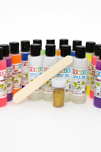 Ultra Slime Yapım Seti 12 Renk 70 Ml Yapıştırıcı 4 Adet 70 Ml Sıvı Boraks + Toz Sim