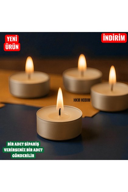 Tealight Mum – Dekoratif Loş Işık Mum (1 Sipariş = 1 Adet Gönderilir ) En