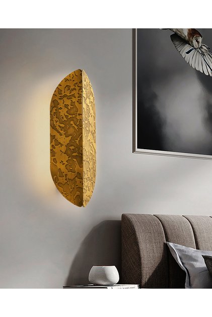 Elara Gold Modern Living Room, Bedside Led Sconce