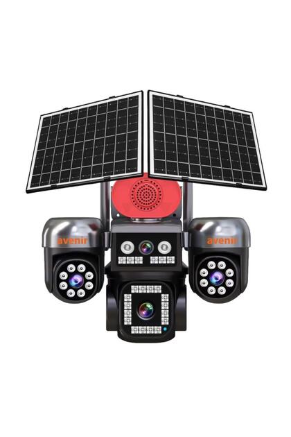 Avenir AV-S446 12MP 4 Kameralı PTZ 4G Sim Kartlı Solar Kamera