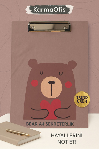 A4 Secretarial – Cute Teddy Bear Pattern | Covered
