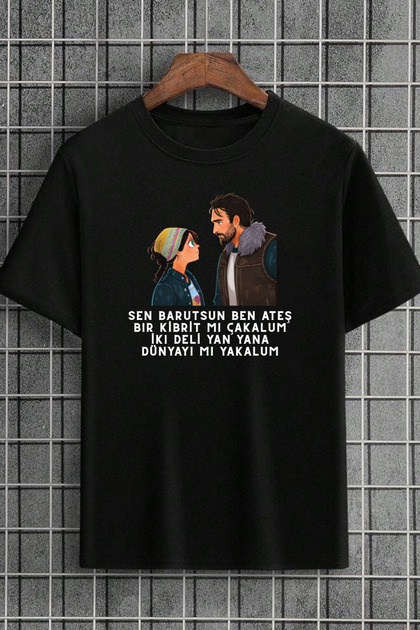 Adi̇l Koçari̇ Esme Furtuna Song Lyrics Special Design Premium Print Cotton T-Shirt