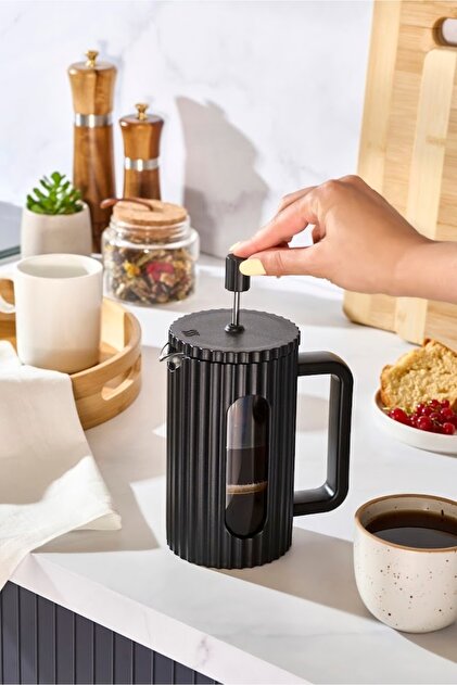 Karaca Parma Bitki Çayı ve Filtre Kahve Demliği French Press Siyah