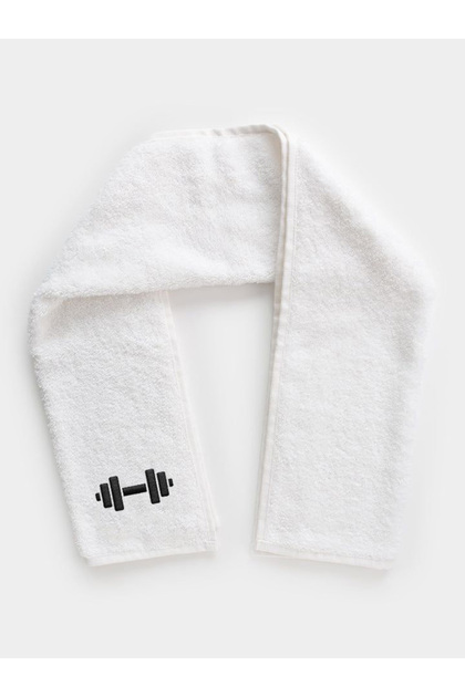 Dumbell Embroidered Sports Towel / Gym Towel / Cotton