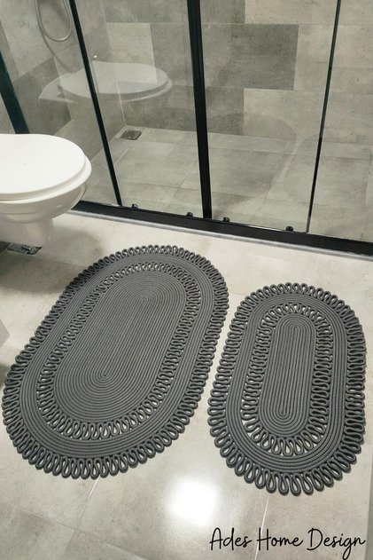 Jute 2-Piece Mat, Bathroom Mat, Door Mat, Balcony Mat, Mat Set, Gift, Dowry