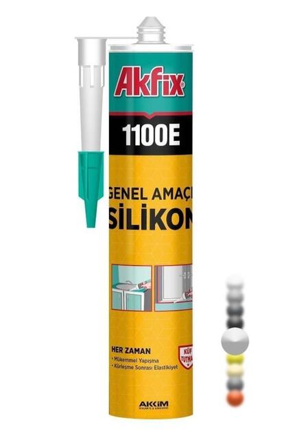 1100E Küf Tutmaz Genel Amaçlı Elastik Şeffaf Silikon 280 gr