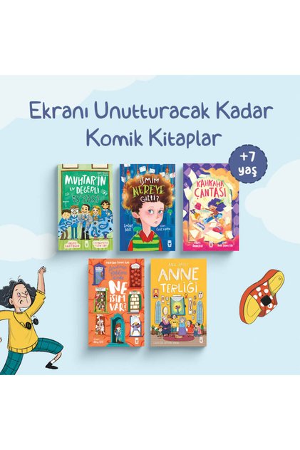 Ekranı Unutturacak Kadar Komik Kitaplar - 1. Sınıf 7-8 Yaş Çocuk Hikâye Kitapları Set