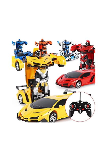 NeUygun Uzaktan Kumandalı Şarjlı Robota Dönüşen Araba Işıklı 1/18