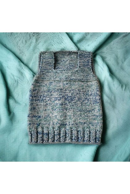 Baby Hand Knitted Sweater Gray Green Blue 12-18 Months
