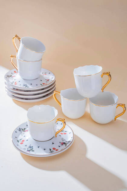 Evalina 6-Person Coffee Cup Set - 90 ml