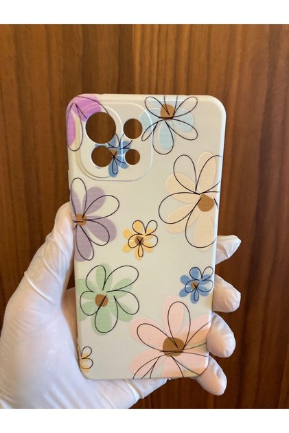 Mi 11 Lite Flower Daisy Printed Inside Velvet Silicone Phone Case