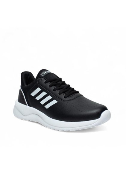 B100-26 Leather Anatomical Sneaker Black White 36-40