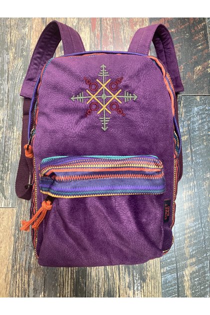 Nubi Ethnic Authentic Patterned Embroidery Backpack Bohemian Backpack Daily Use Travel