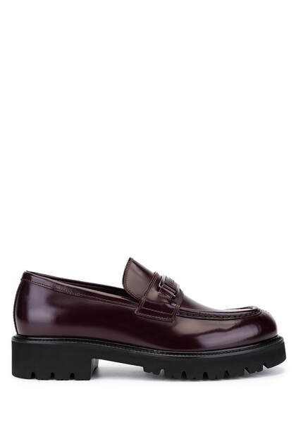 Erkek Hakiki Deri Bordo Loafer Ayakkabı