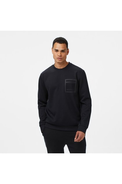 Erkek Siyah Classic Fit Sweatshirt