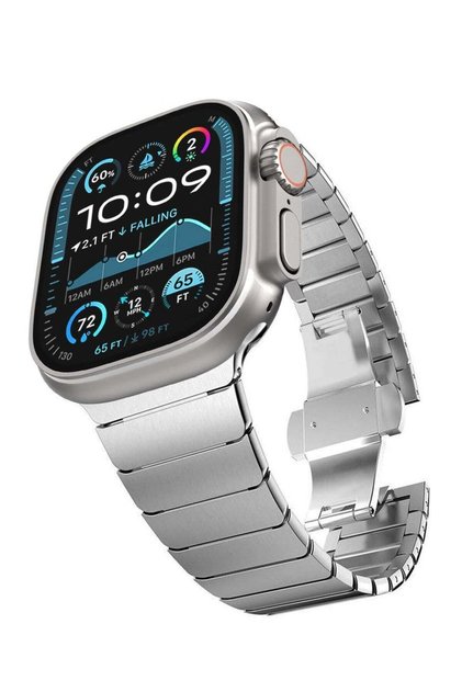Stainless Steel Link Bracelet for Apple Watch (Silver)