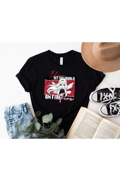 Winx Bloom Printed T-Shirt, Oversized Unisex Tee Shirt Children / Adult