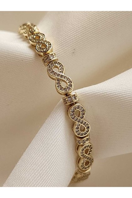 Steel Bracelet with Zircon Stone Gold Xuping Quality Stainless