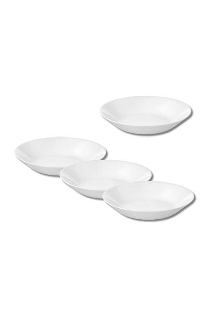 OFTAST Deep Plate, White, Set of 4, Durable & Elegant