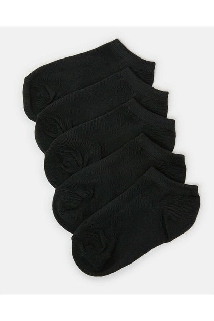 Boys Black Ankle Length Socks Set (3 Pairs)